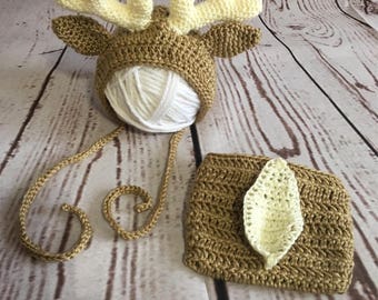 Newborn Deer Outfit - Newborn Deer Costume - Baby Deer Costume - Newborn Photo Prop - Newborn Photo Outfit - Baby Photo Prop - Baby Shower