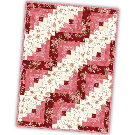 free-shipping-welcome-home-flannel-log-cabin-precut-quilt-kit