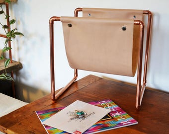 Copper magazine rack | Etsy