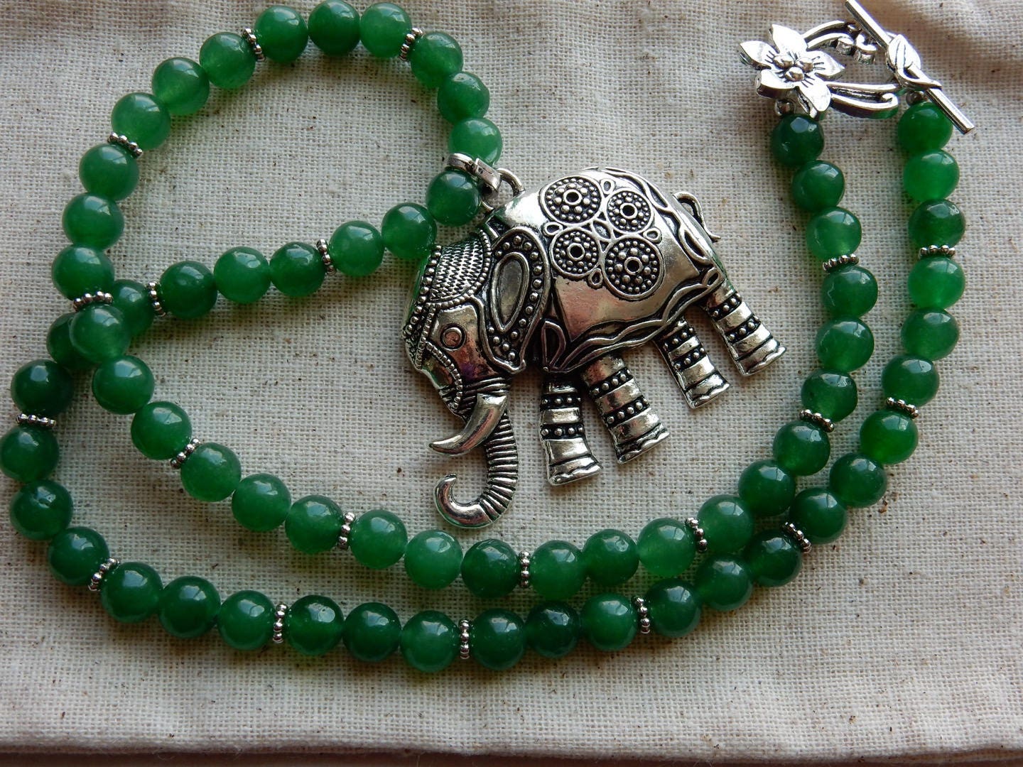 Elephant Jade Necklace Elephant Pendant NecklaceJade