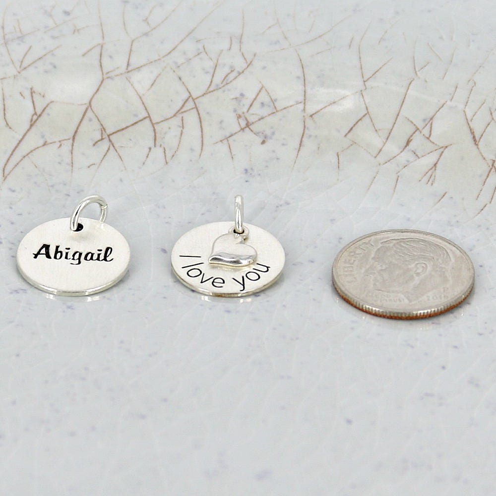 Personalized 9/16 name charm Engraved Charm