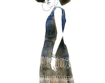 Woman With a Patterned Dress