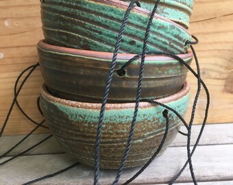 Ceramic Hanging Planters - hanging planter pottery - pot - handmade - wheel thrown