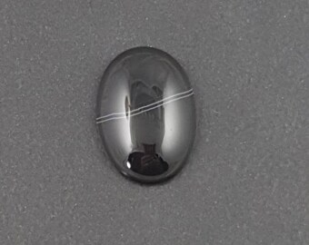 Tuxedo Agate Cabochon, 13x18mm, agate cab, agate cabochon, agate cab, ring size cabochon, mgsupply, black white, oval cab, oval agate stone