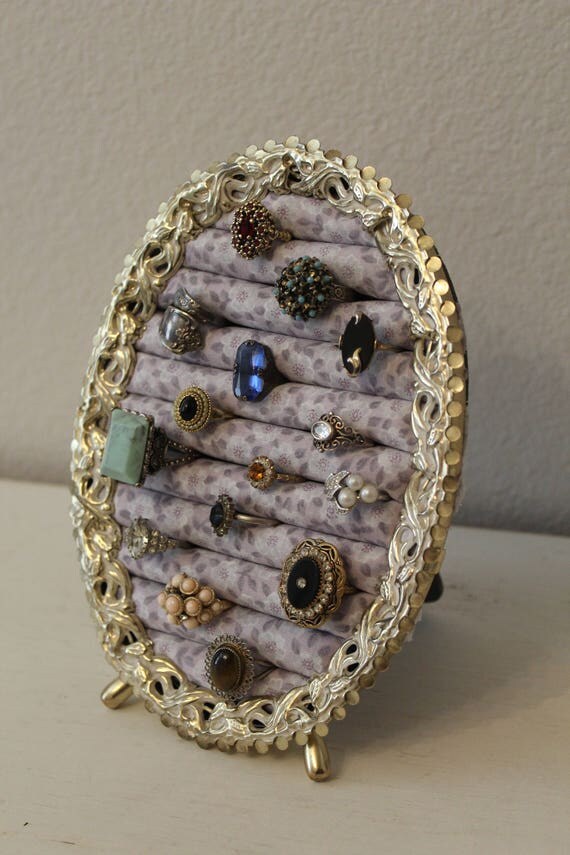 Standing Ring Holder Metal Standing Ring Organizer Jewelry