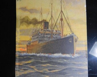 Summer Sale Vintage 1903 Patricia Speisenfolge Cruse Ship Post Card