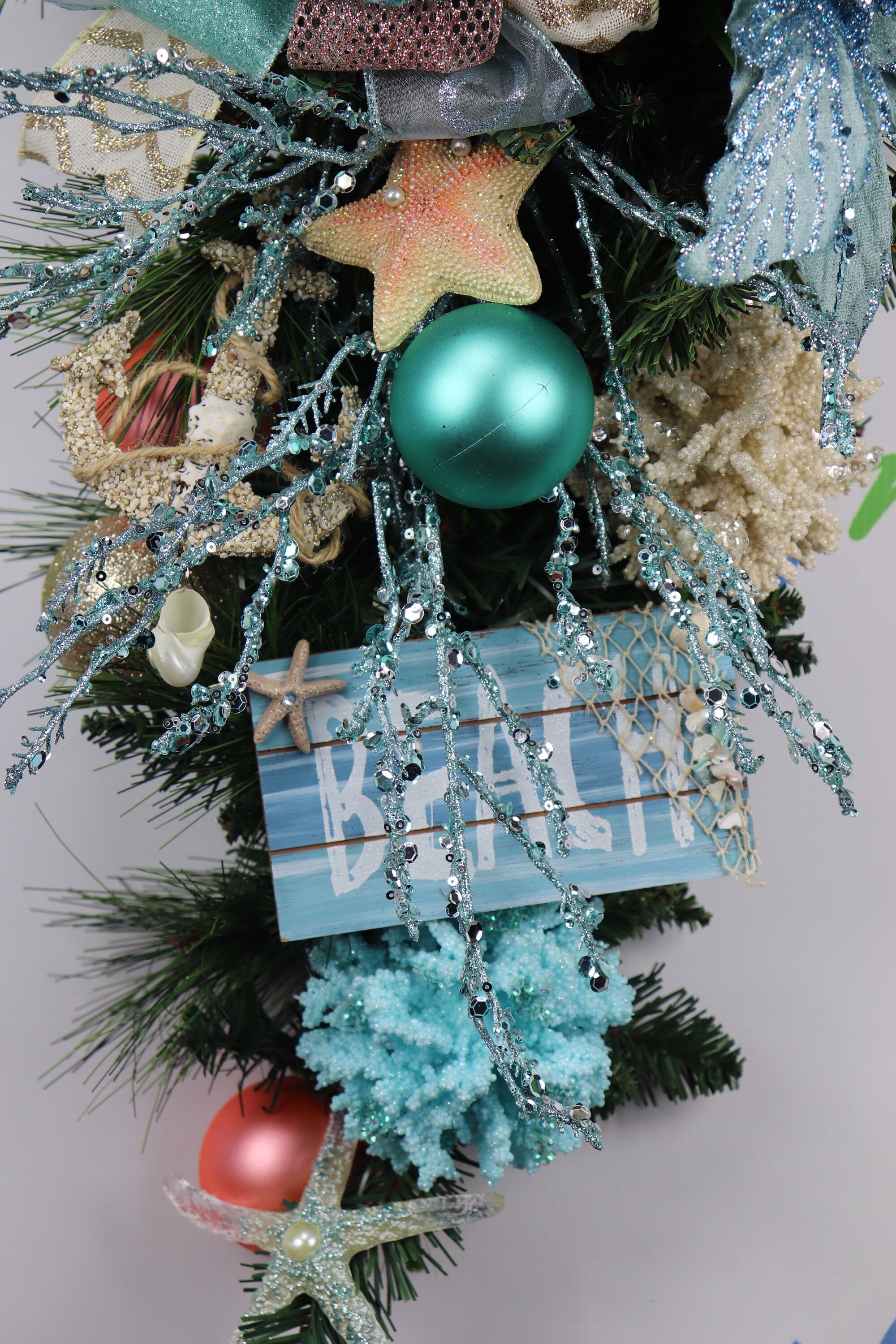 Seashore Christmas Swag Beach Themed Christmas Decor Seas and