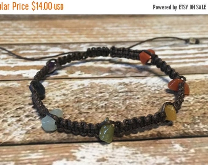 SALE Chakra Healing Bracelet / Raw Crystal Bracelet / Healing Crystal Jewelry / Chakra Bracelet / Chakra Jewelry / Chakra / Balance