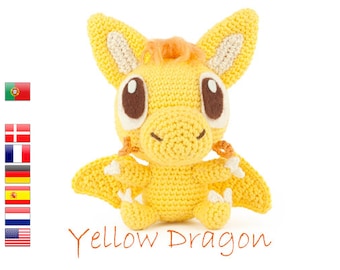 Crochet pattern Yellow Dragon