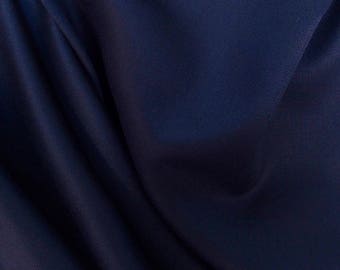 Dark Navy wool Blend Fabric~ Navy wool fabric~By 5 yards navy blue wool blend fabric~suiting jacket blazer skirt navy wool fabric@sohoskirts
