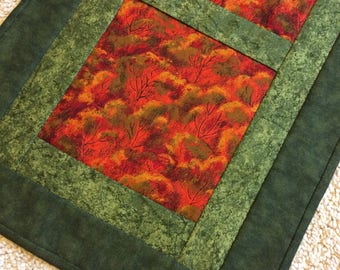 Fall table runner, fall leaf table runner, quilted table runner, fall centerpiece, table runner, fall color table runner,