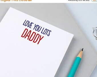 ON SALE Personalized Notepad - Personalized Stationery - Personalized Paper - Love You Lots - Fathers Day Gift - Gift for Dad - Custom Notep