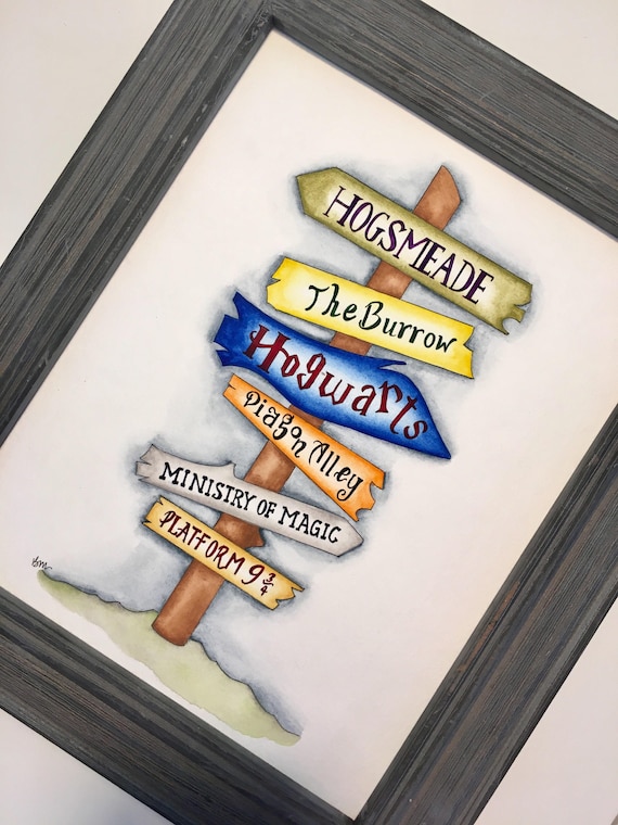 Harry Potter Nursery Decor. Harry Potter Signpost. Harry