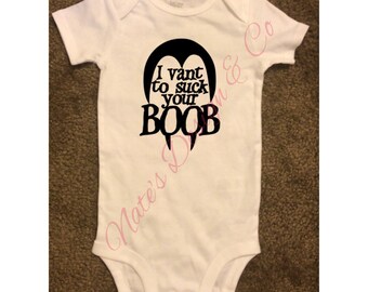 I vant to suck your boob onesie/shirt, halloween, breastfeeding humor