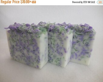 ON SALE Lavender Sage SOAP Loaf - Lavender Soap - Sage Soap - Rustic Wedding Favor - Baby Shower Party Favor - Goats Milk Soap - Unisex Bulk