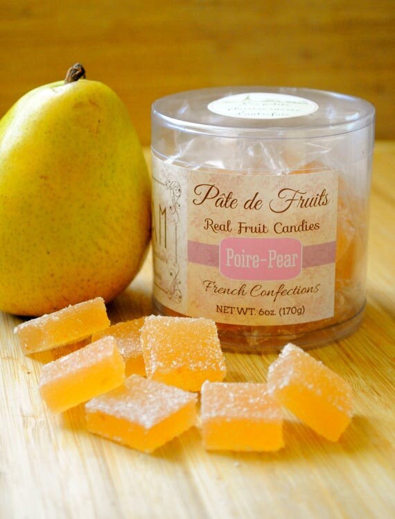Pear Pate de Fruit 6oz French Fruit jellies Delicate