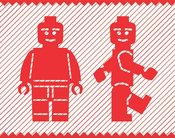 Lego Figurine Clipart // png // svg // eps // cdr // pdf // dxf // psd // Cricut file // Cameo file // Laser Cutting and Engraving file