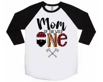 Mom of the Wild One - Lumberjack Birthday Shirt - ONE Birthday Shirt - Mom's Birthday Shirt - Plaid - Mom of the Birthday Boy - Matching