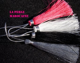 CREATION! LOT 4 TASSELS MULTICOULEURS1 + - 12CM TASSEL ACRYL