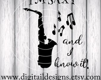 Saxophone SVG - dxf - png - eps - fcm - ai - Instant Download - Commercial Use - Cricut - Silhouette File - Band SVG