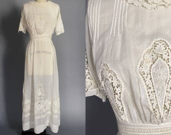Edwardian white tea lingerie dress