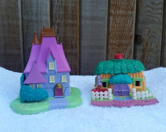90s Polly Pocket lot, Disney Cinderella Stepmothers House and Animal Wonderland, Bluebird Toys 1995 and 1994.