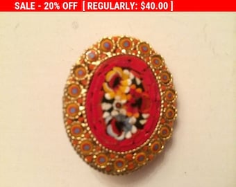 Additional 10 Dollar Coupon Inside Set of 5 Different Micro Mosaic Brooches