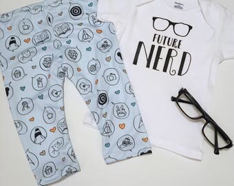 Nerdy Leggings - Nerdy Baby Leggings - Nerdy Kids Leggings