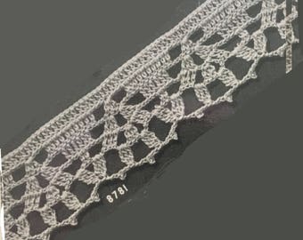Crocheted Linen Edging-Pattern 8781, Towel Edging #8781