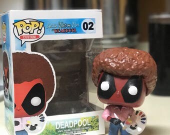 deadpool bob ross funko funko pop etsy deadpool bob ross funko funko pop etsy