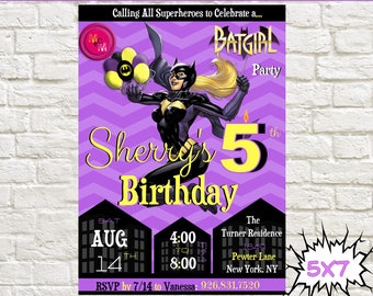 Batgirl Birthday Party Invitations 9