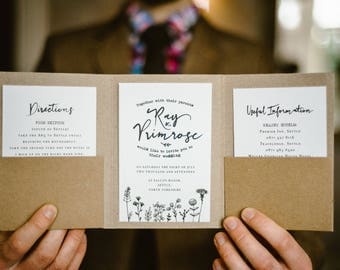 Rustic Wedding Invitation Pocket Fold Pocketfold Rustic Wedding Invitation Pocket Fold Pocketfold