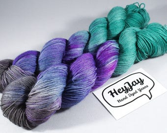Hand Dyed Sock Yarn Superwash Merino - Mystic
