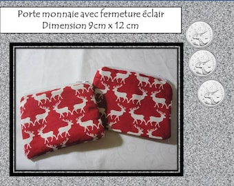 COIN door 11 cm x 16 cm with zipper - model deer, chickens, ballet, cats, foxes