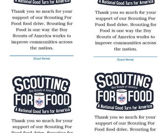 Cub Scout Popcorn Thank You for Your Support Card