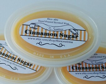 Cinnamon Sugar Wax Melts - Sliceable Wax Melts - Wax Shots - Candle Melts - Tart Melts - Scent Shots
