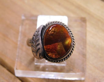 Sterling Silver Fire Agate Ring