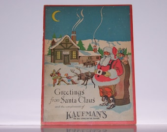 Vintage Christmas Book, Kaufman's Department Store, 1930's Store Giveway