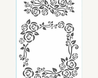 Rose stencil | Etsy