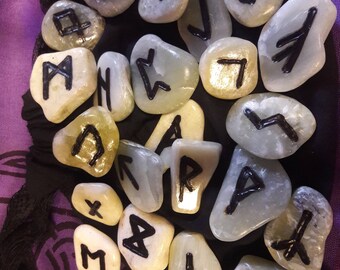 Acorn runes elder futhark natural acorn cap and polymer