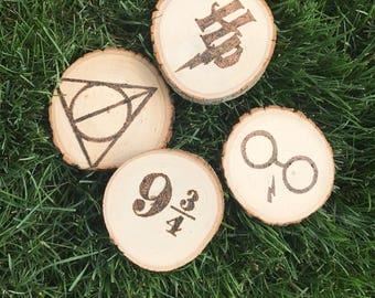 Harry Potter themed basswood coasters