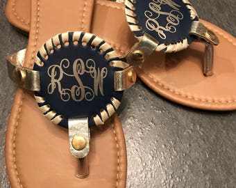 Monogram disc sandals, personalize sandals, personalize disc sandals, personalized items, monogrammed shoes, disc sandals, gifts for her
