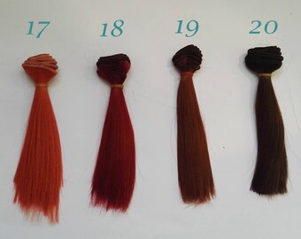 16-20 15*100cm Heat Resistant Straight Wig Fibre Hair Material for Doll BJD Dollfie Reboot Blue Green