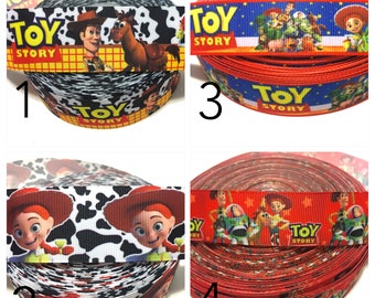 Toy Story Ribbon, Jessie Ribbon, Buzz Lightyear Ribbon, woody Ribbon by the Yard, Toy story Grosgrain Ribbon