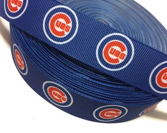 Cubs Ribbon, chicago cubs ribbon, chicago cubs grosgrain ribbon
