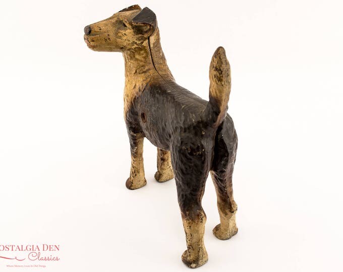 Hubley Doorstop | Hubley Dog Statue | Cast Iron Door Stop | Airedale Terrier Dog Doorstop | Original Hubley Doorstop | Antique Hubley