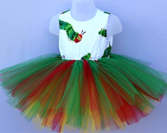 The Hungry Caterpillar Tutu Dress // Handmade Baby Toddler Girls' Birthday // Fancy Dress Party // Princess Costume
