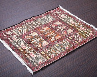 FREE FedEx!!!Turkish Kilim Rug -Anatolian Sumak Kilim, silk,coton,wool rug-handmade woven,71x93=0.66 m2,2x3 ft