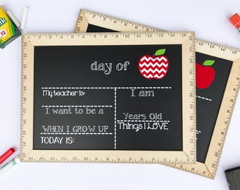 First Day of School Sign, First Day of School Chalkboard, Reusable First Day of School Sign, First Day Chalkboard, First Day of Preschool