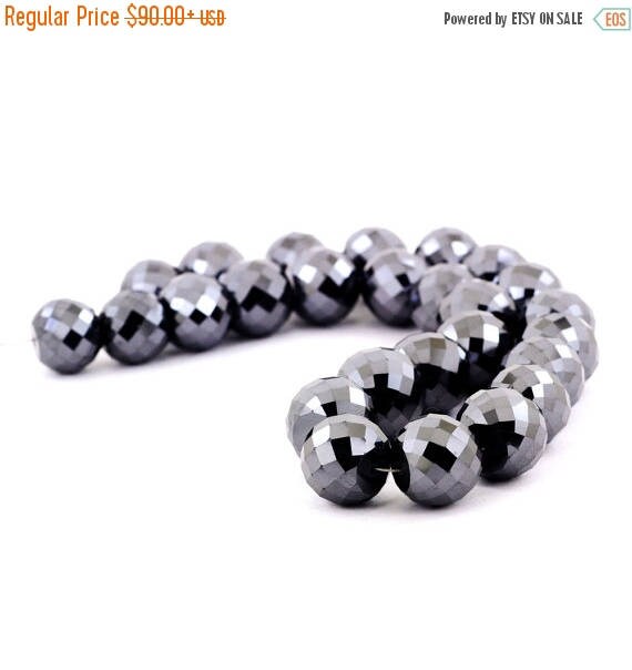 50 Christmas Sale Black Diamond Beads AAA Quality Round